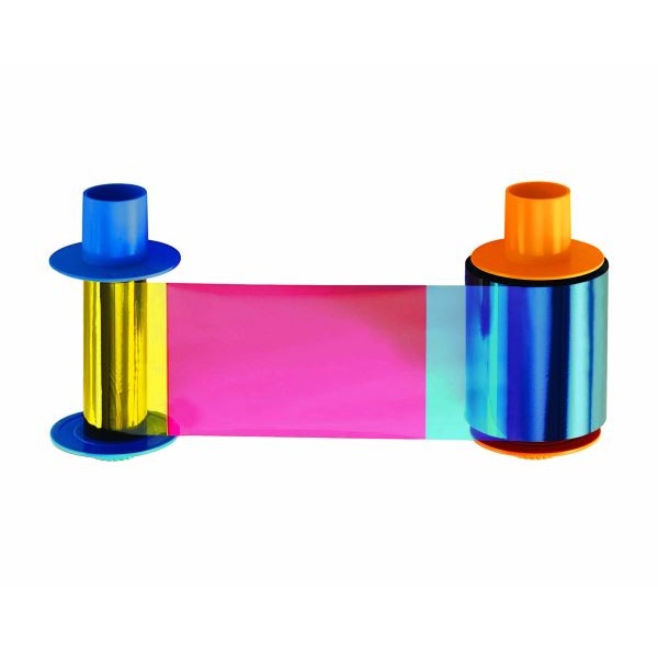 Picture of HID Fargo 45610 DTC1500 4-color ribbon (YMCK) - 500 print. Fargo 45610. FARGO45610